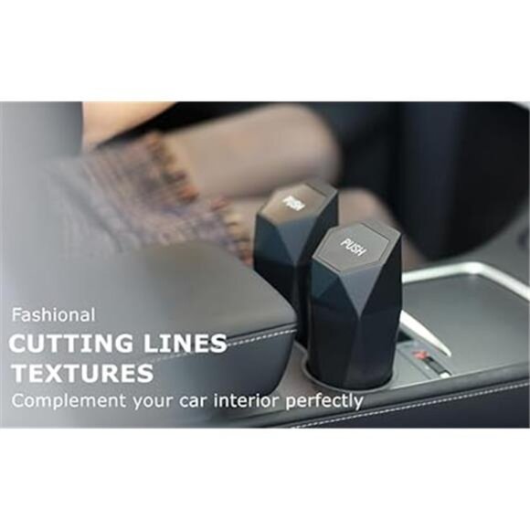 Car Trash Can Cup Holder, 2 Pack Mini Trash Can with Lid, Car Accessories - Picture 4 of 7